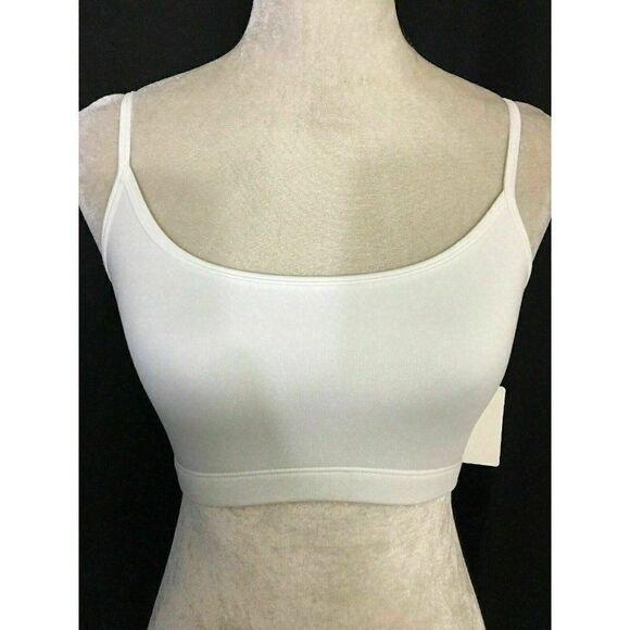 Sharyn Carroll Womens New W Tag Solid White Athletic Sports Bra Top Xs - Picture 2 of 8